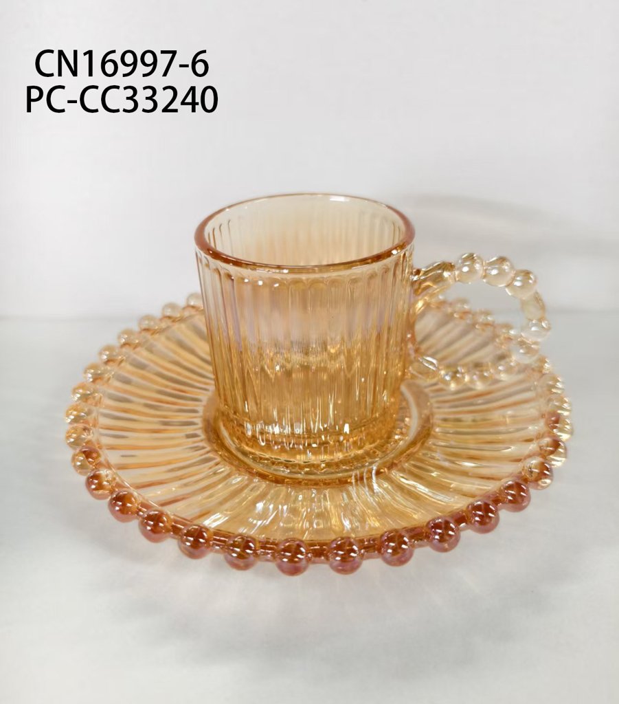 set de café para 6 personas con taza y plato