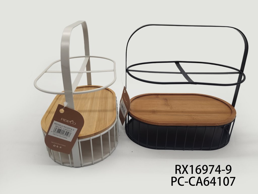 Bandeja oval base de madera