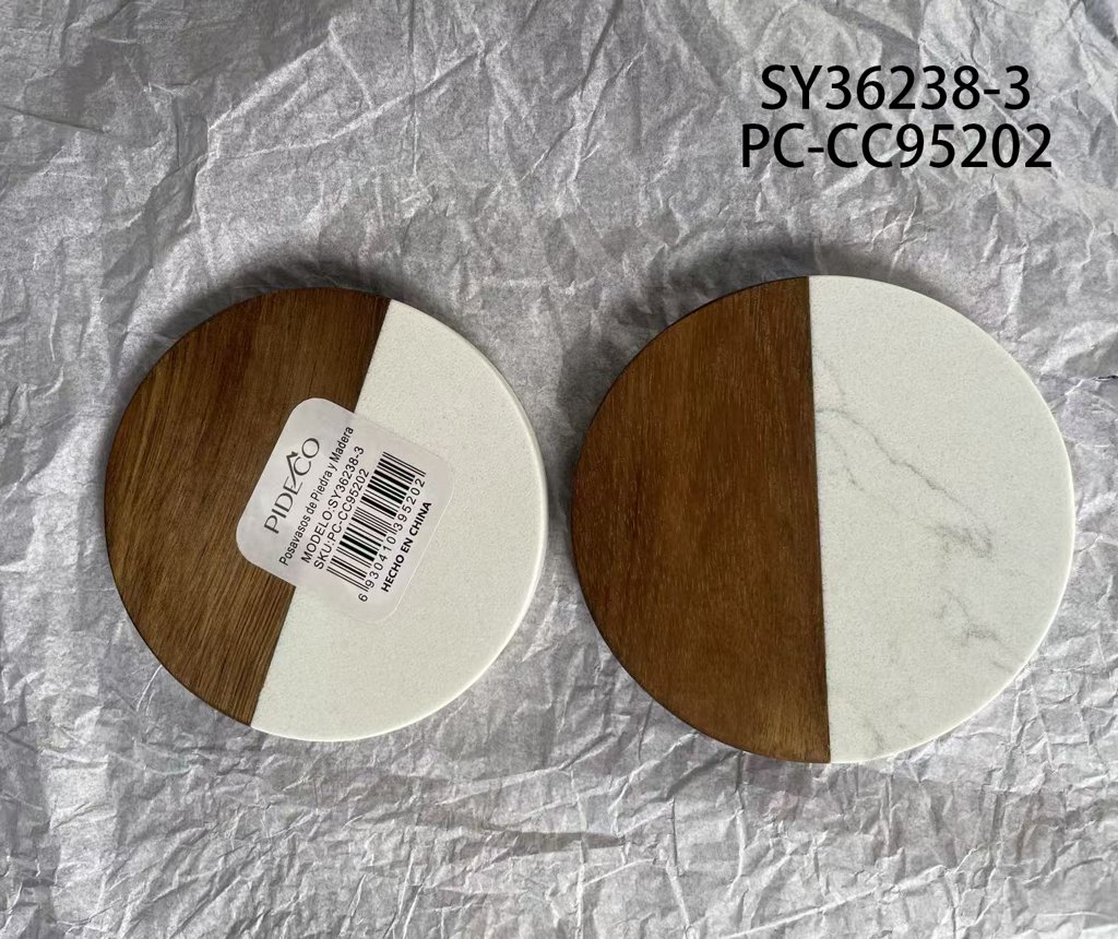 [PC-CC95202] Posavasos de Piedra y Madera