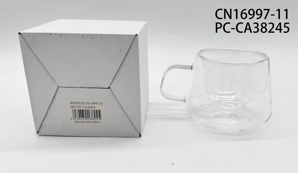 taza de vidrio doble pared