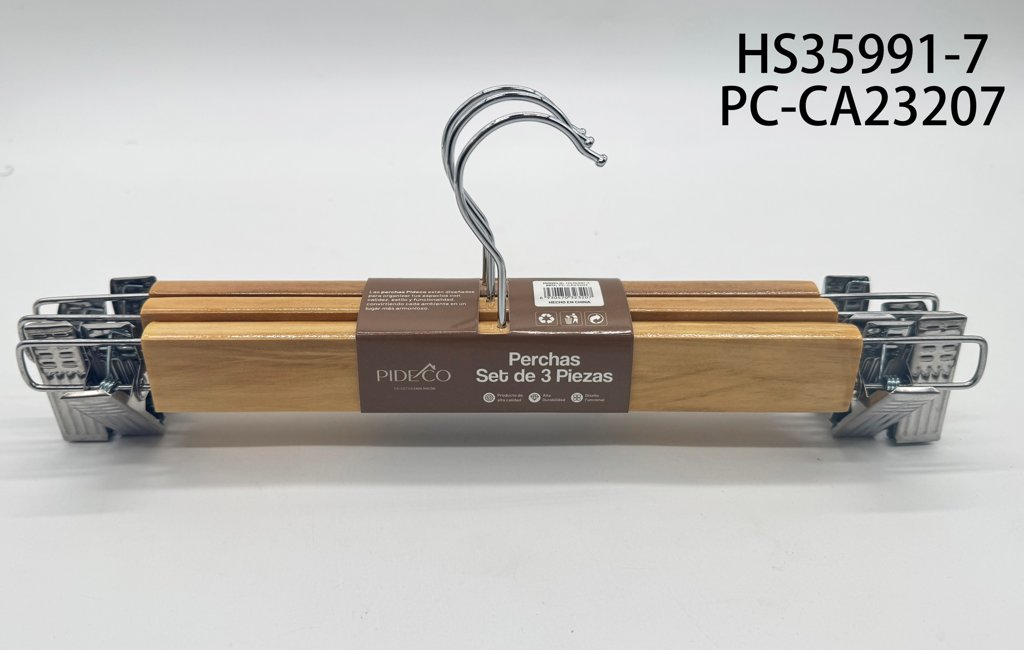Percha de madera