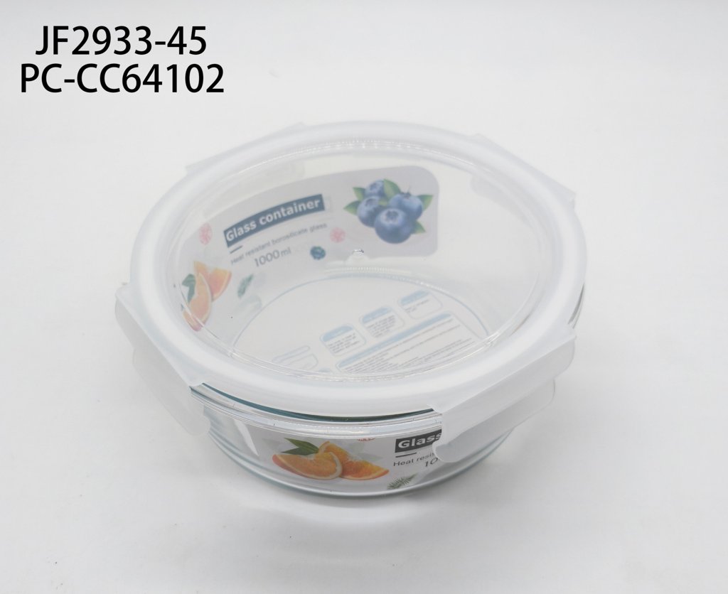[PC-CC64102] Recipiente Hermético de Vidrio Redondo