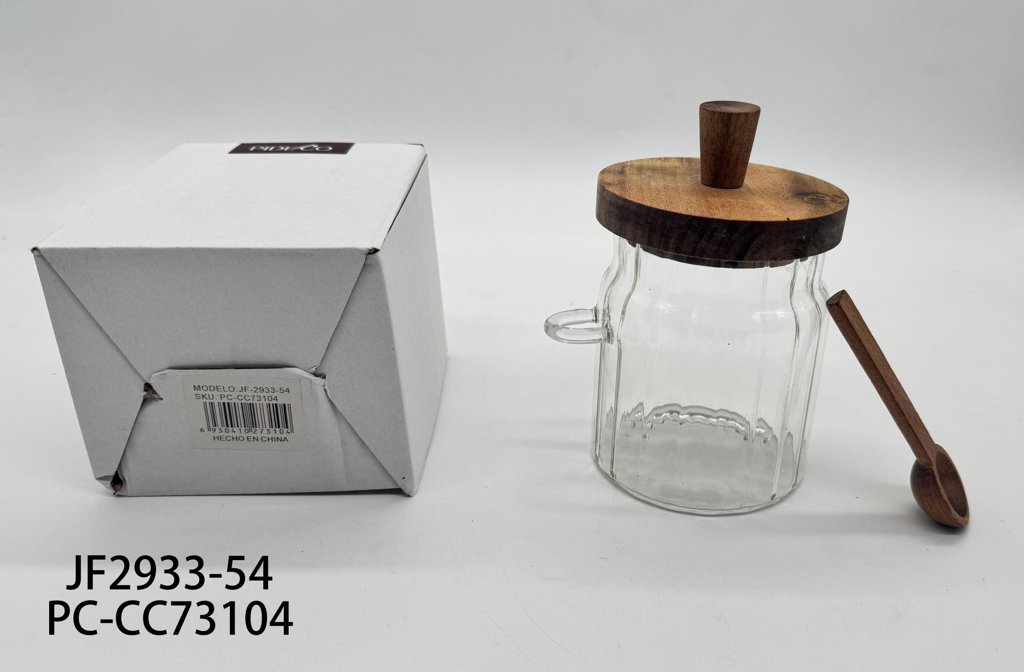 Frasco para Miel con Cuchara de Madera