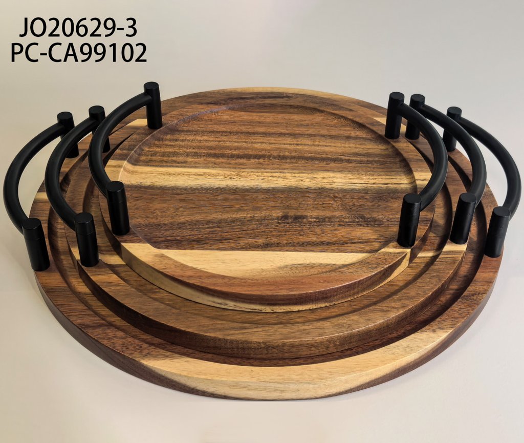 [PC-CA99102] Bandeja Redonda De Madera