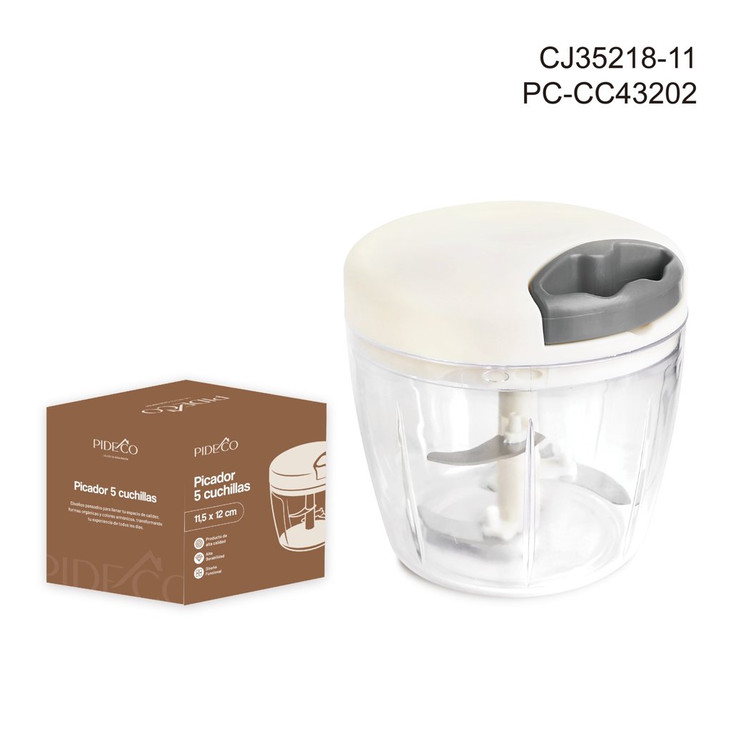 Picador de Ajo con Cuerda y 5 Cuchillas