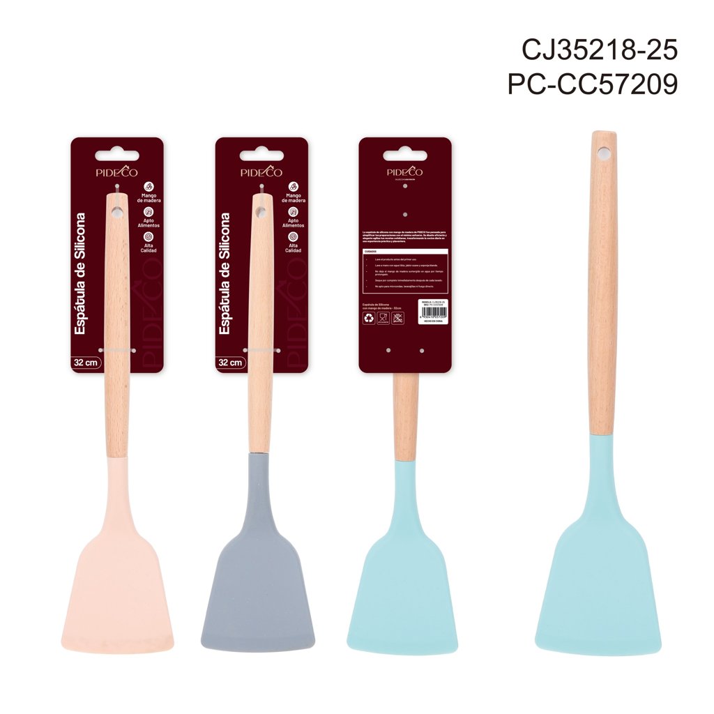 [PC-CC57209] Espátula Sólida con Mango de Madera de Haya