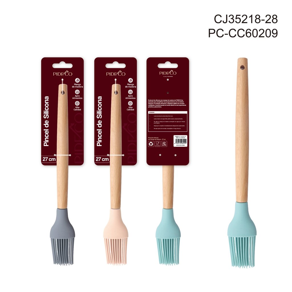 [PC-CC60209] Pincel de Silicona con Mango de Madera de Haya