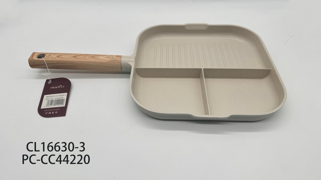 [PC-CC44220] Sartén de Aluminio Antiadherente de 3 Compartimentos
