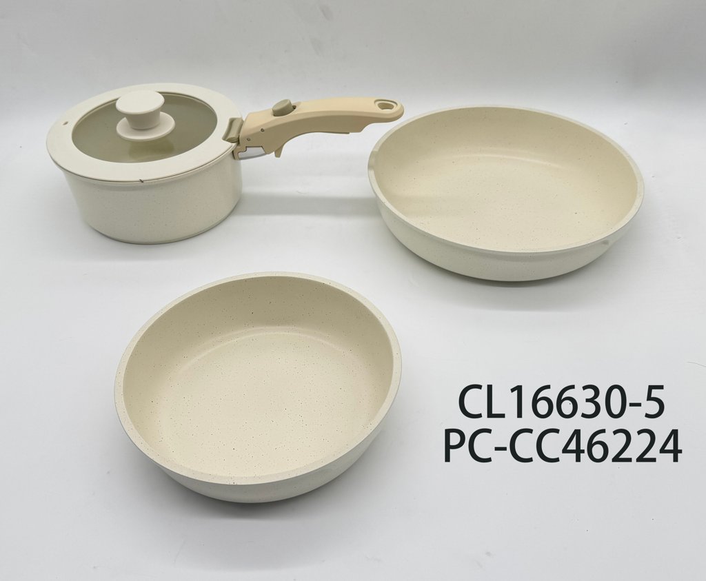[PC-CC46224] Set x5 Ollas de Aluminio con Mango Desmontable