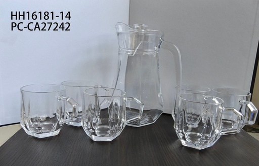 Juego de jarra y vasos x7