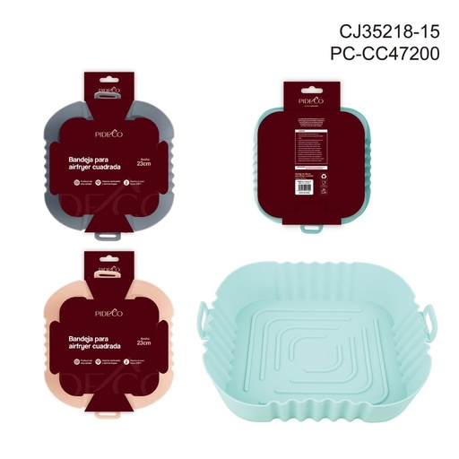 Bandeja Cuadrada de Silicona para Freidora de Aire